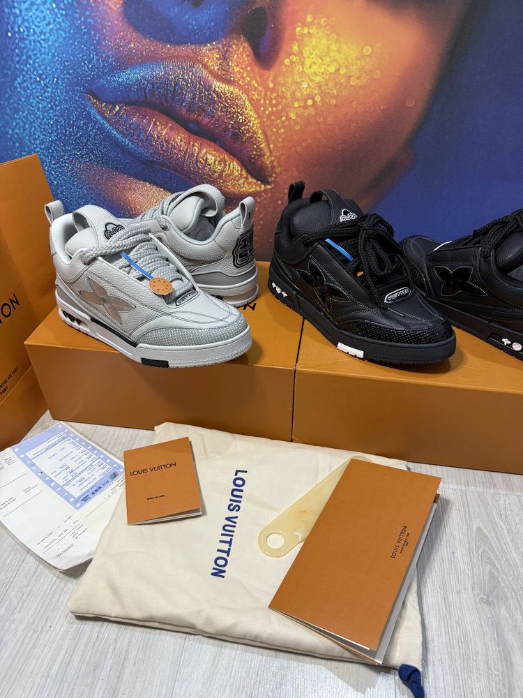 Adidasi Louis Vuitton Skate piele naturala 100% Full Box colectie noua