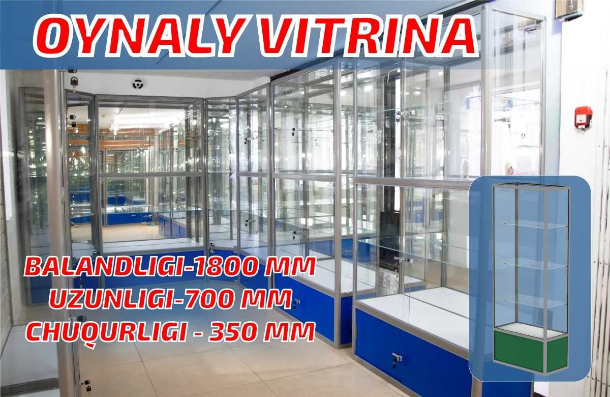 Oynaly vitrina, Акция, прилавки, savdo vitrinalar stellajlar