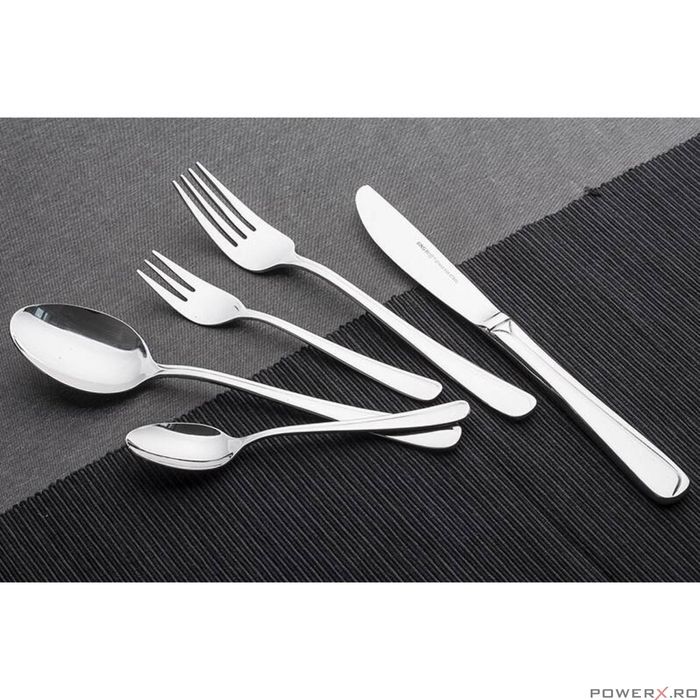 Set tacamuri din inox, 72 piese, geanta depozitare tip diplomat,