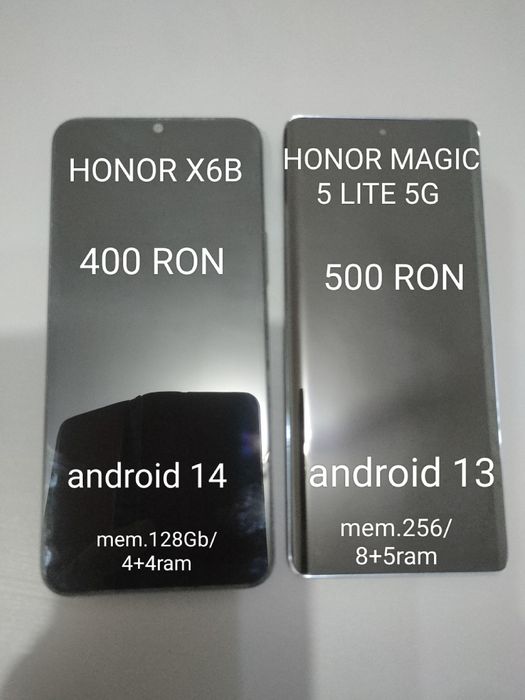 Honor Magic 5 Lite 5G și HONOR X6B