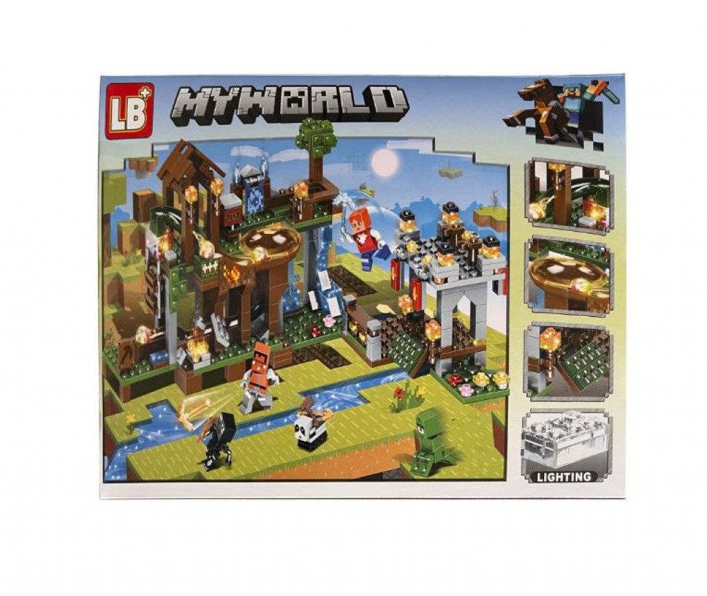 Конструктор LB Minecraft My World LB593, 426 части, със светещи елемен