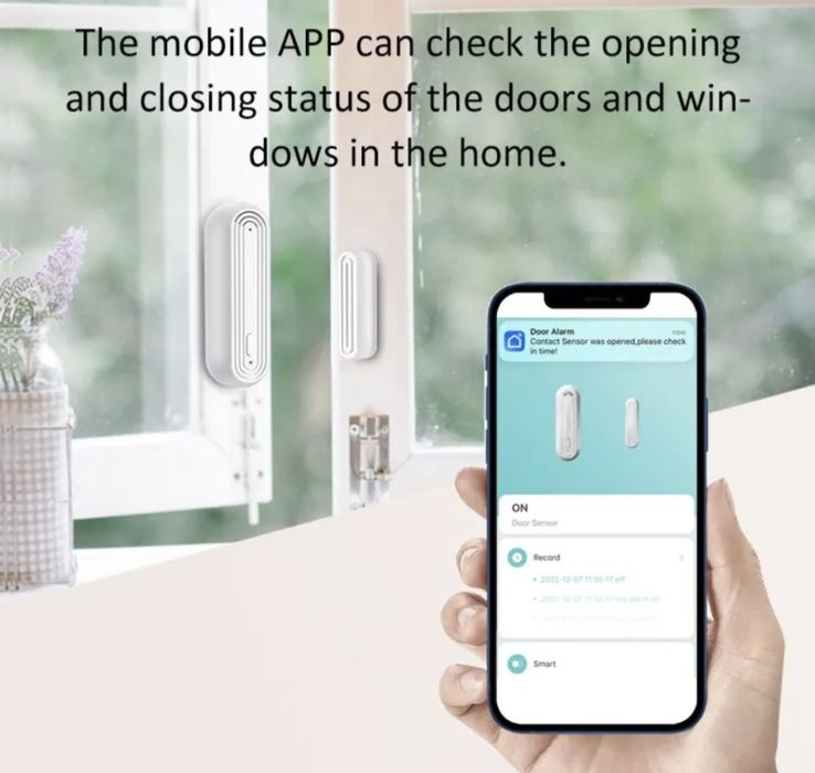 Senzor Detecție Ușa Geam Închis Deschis Alarma Casa Smart WiFi Alexa