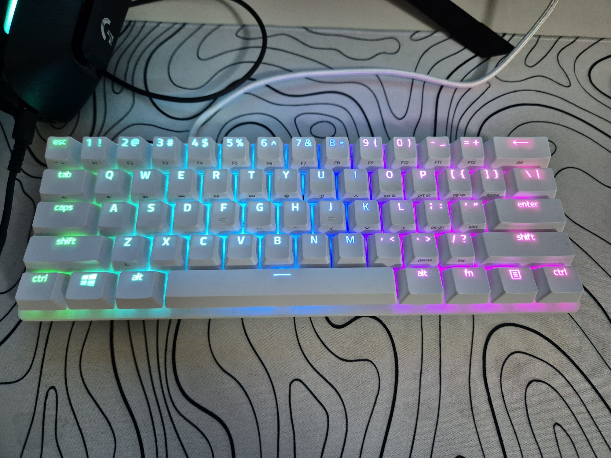 Механична клавиатура Razer-Huntsman Mini,Optical red,Mercury