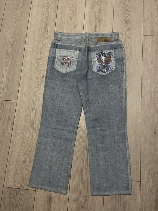 Blugi y2k baggy stil ed hardy