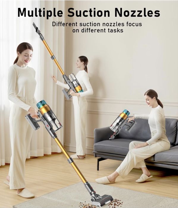 Мощна безкабелна прахосмукачка 600W 55kPa