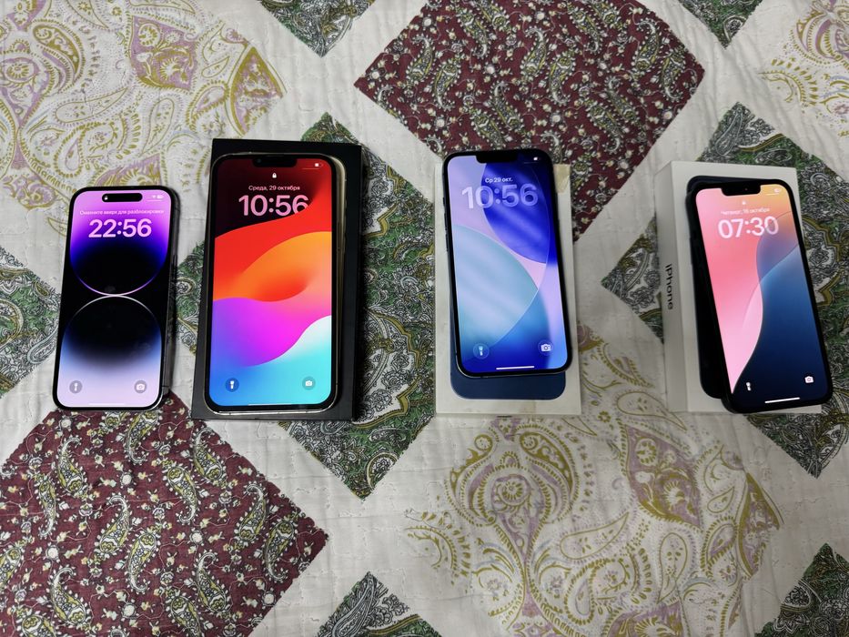 Продам айфоны 13 про макс, 13-2 штуки, 14 про