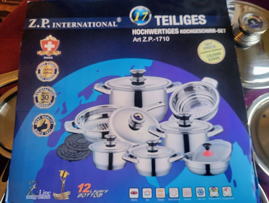 Продавам комплект за готвене - тенджери, тигани, гивгир