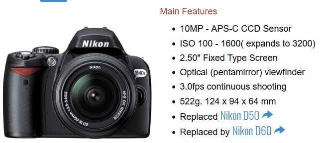 Camera digitala NIKON D40x body - cu defect