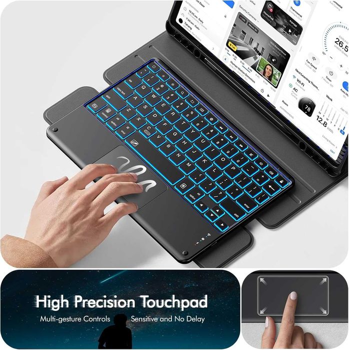 Husa cu Tastatura 360 Infiland pentru Samsung Galaxy Tab 12,4 inch