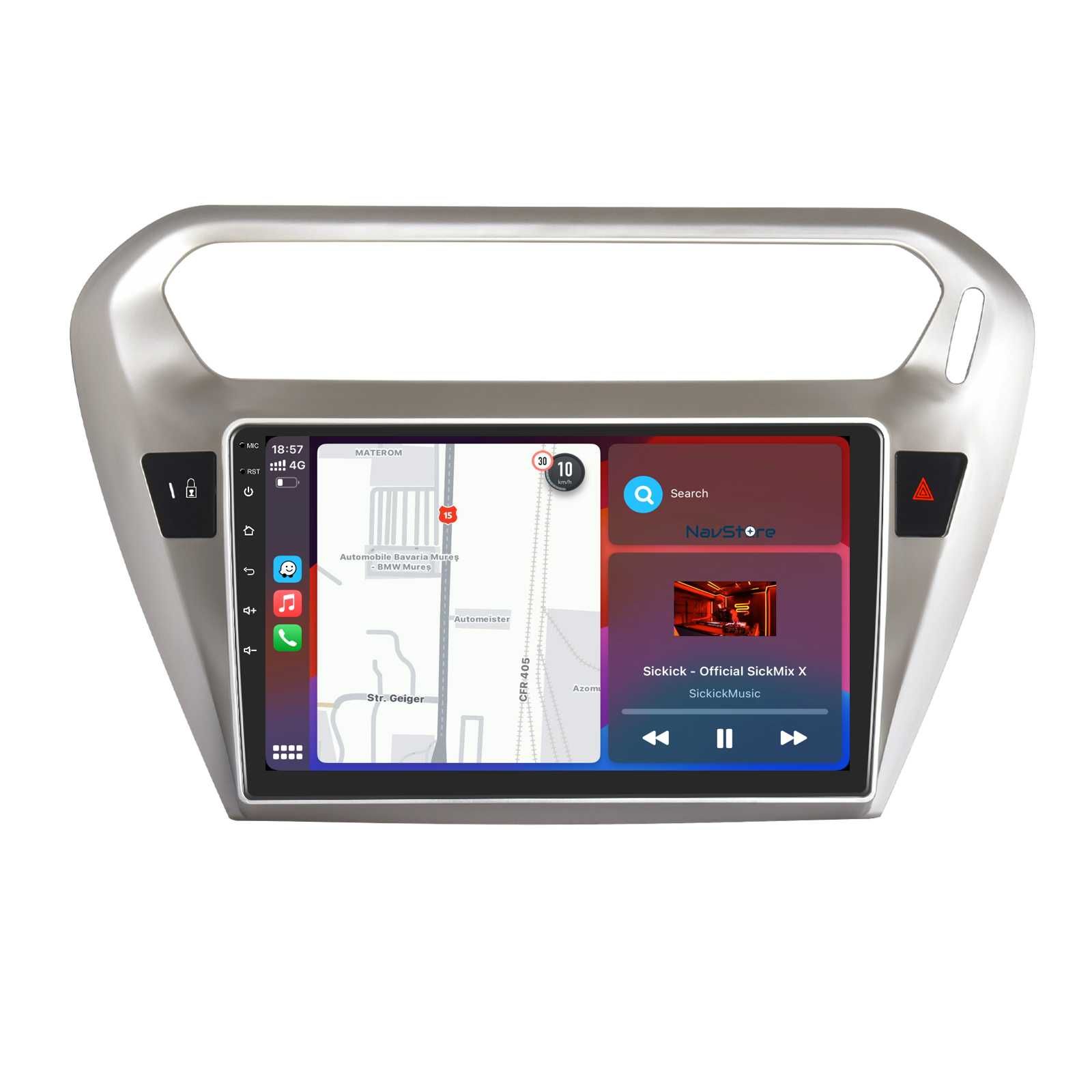 Navigatie Dedicata Peugeot 301, Citroen C-Elysee, BT, WiFi, Carplay