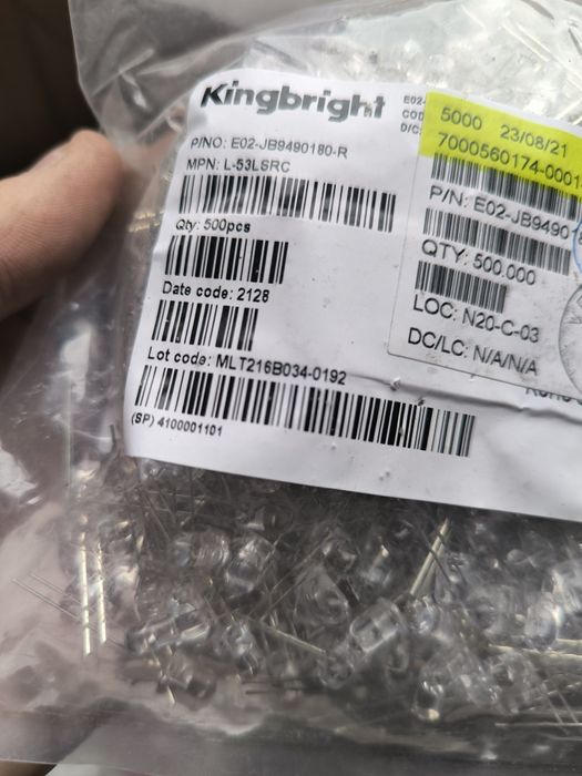 Led diode electroluminescente Kingbright Avago