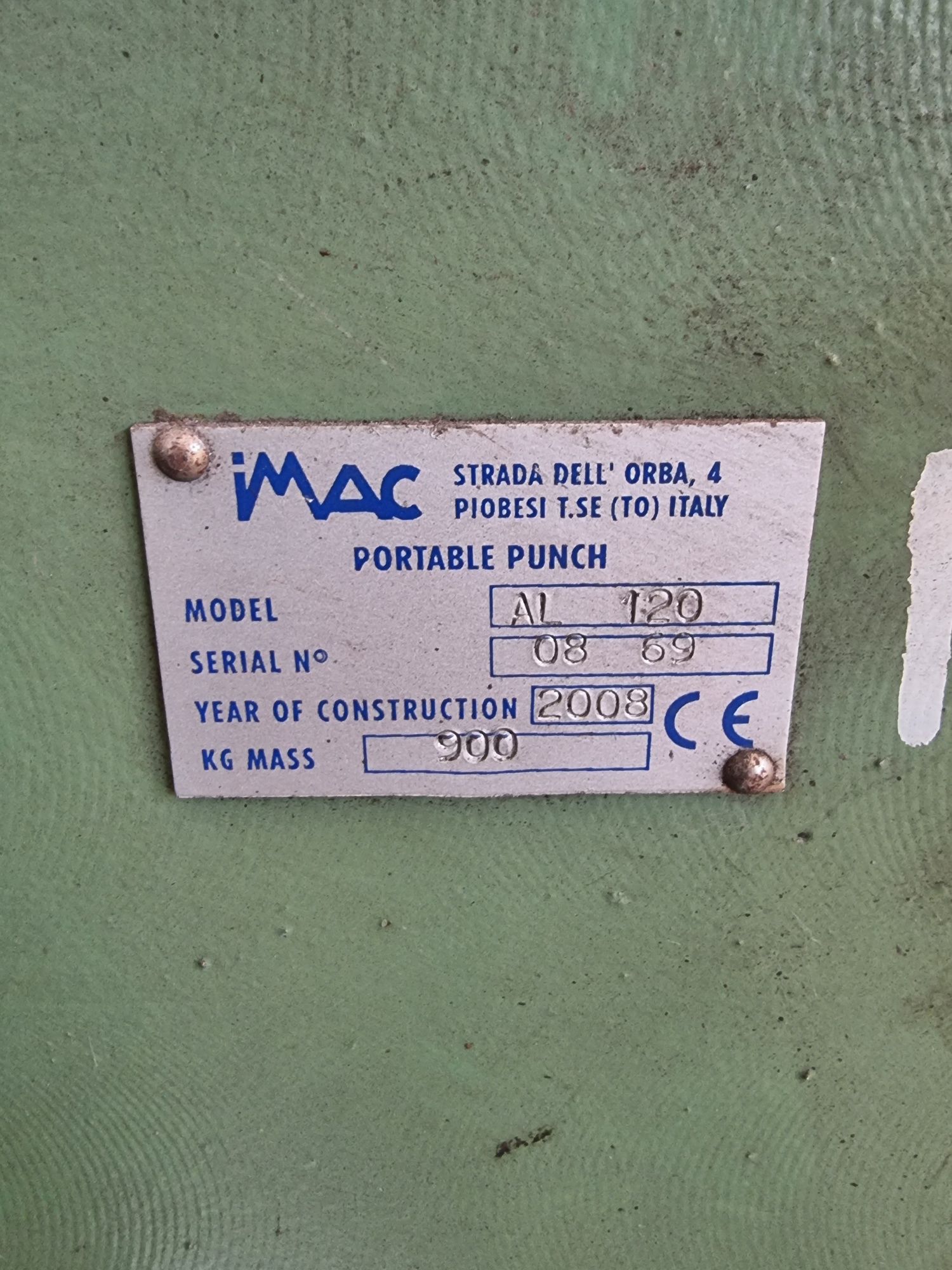 IMAC AL120 – Instalație hidraulică de găurire prin  ștanțare