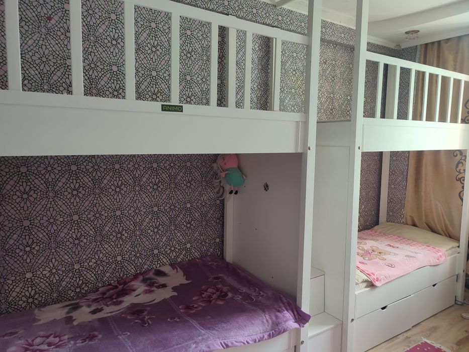 Двухъярусная 4х местная детская и подростковая кровать