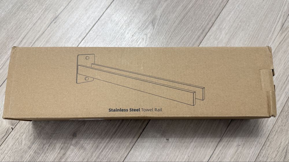 Suport prosoape dublu, aluminiu polisat, dimensiuni in poze