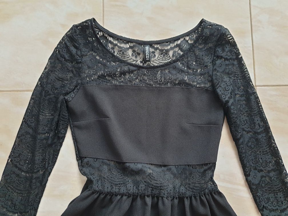 Rochita neagra dantela XS-S  --> H&M