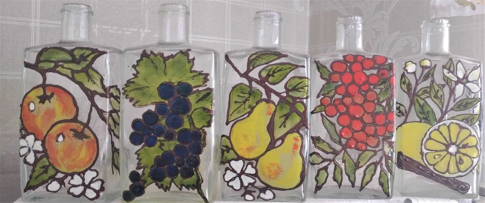 Декоративные бутылки на кухню