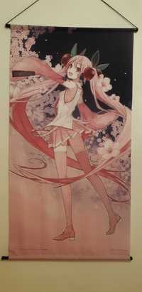 Sakura Miku плакат от плат 135/53 см