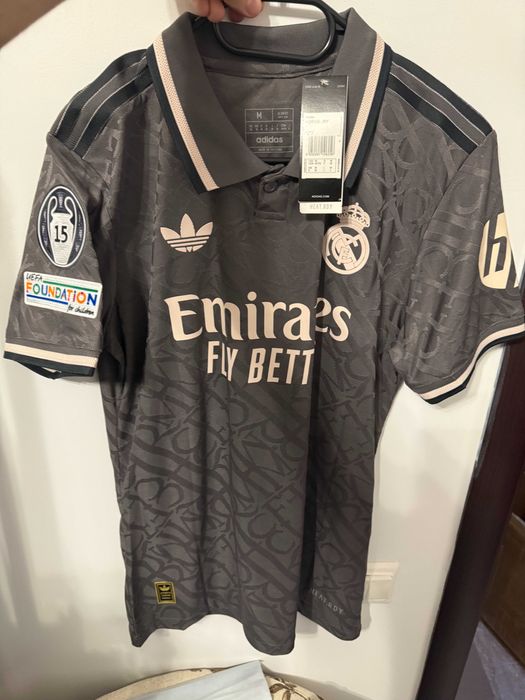 Tricou Bellingham Real Madrid away gri player version fotbal
