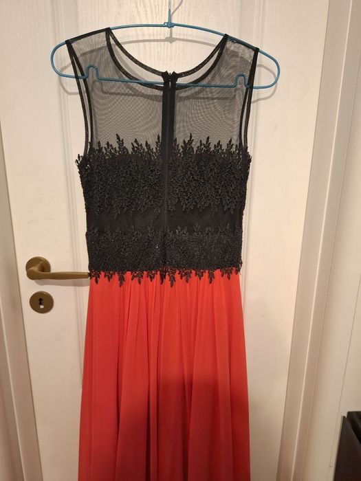 Rochie eleganta, ocazie, dantela si matase