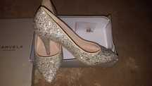 Pantofi glitter aurii CARVELA