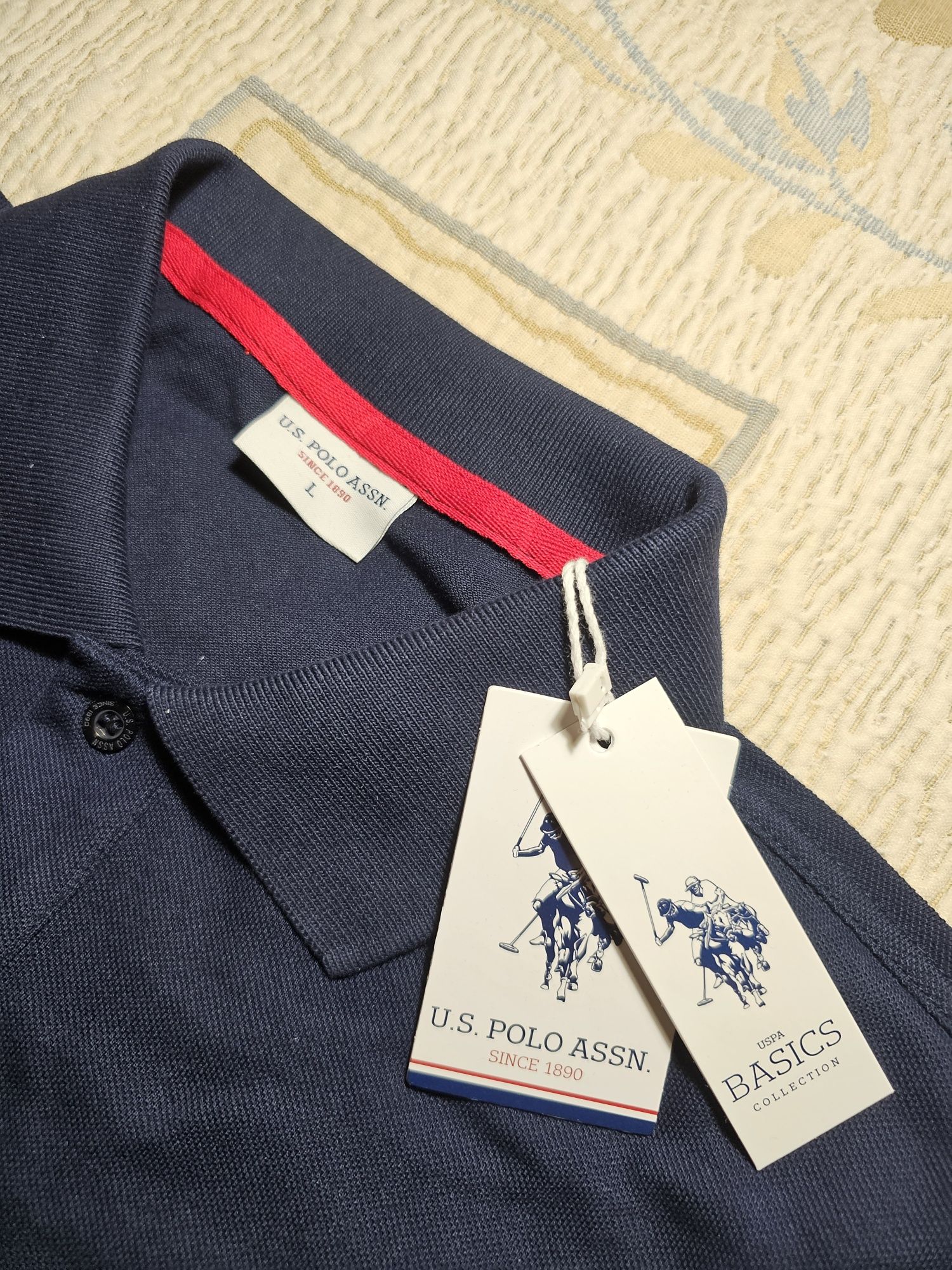 U.S. Polo мъжка оригинална тениска с яка