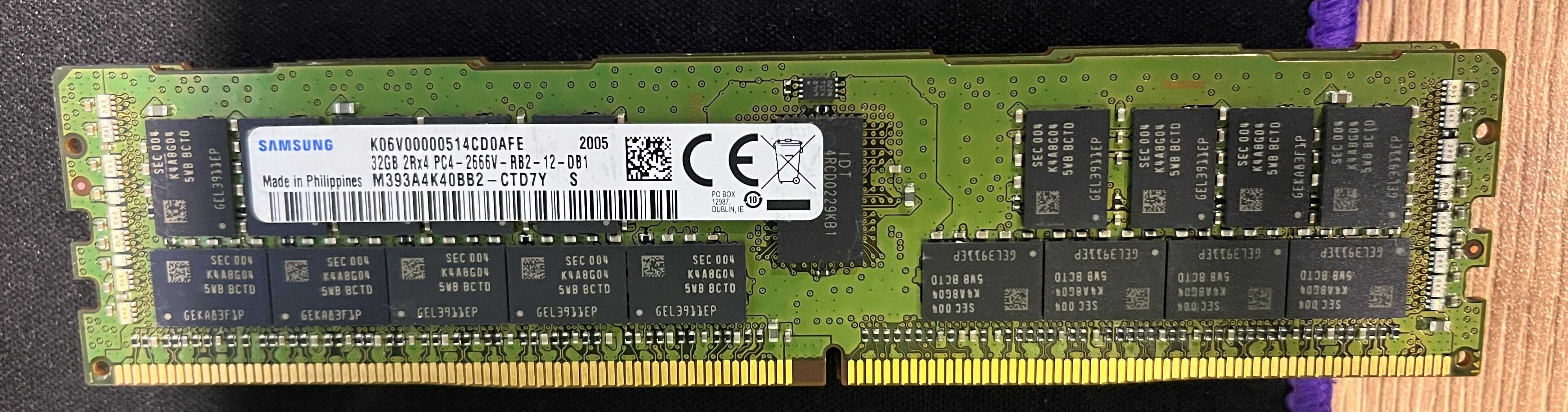 Для серверов. DDR4 16-32 GB Samsung, Hynix