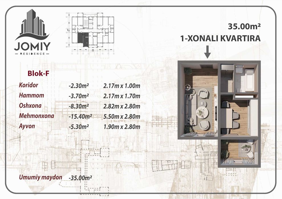 Jomiy Residencedan Taklifninf BIRI