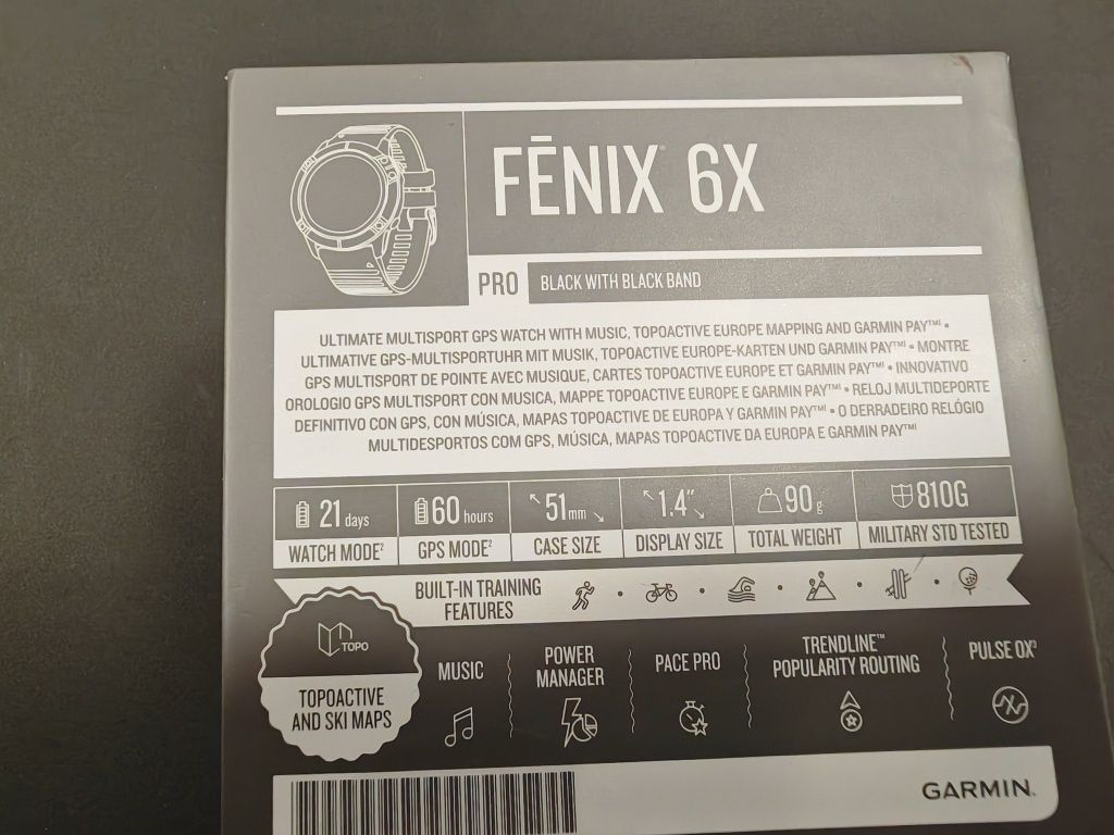 Отличен Garmin Fenix 6x Pro 51mm