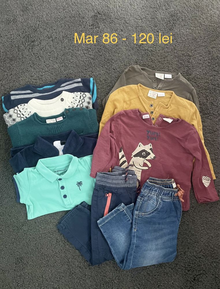 Lot hainute copii, marimi de la 86 la 110cm Zara, Mango, Mayoral