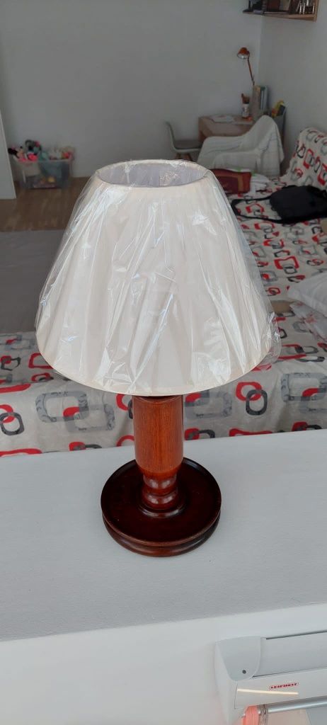 Lampa veioza vintage colectie lemn masiv Anglia 1951 Palmers Hebburn