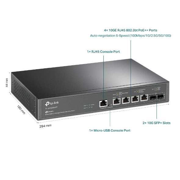 TP-Link JetStream SX3206HPP — 6-портовый мульгигабитный PoE+
