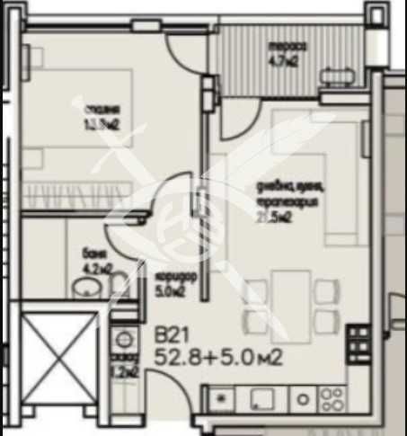 Продава се Двустаен апартамент в Бургас, Сарафово - 57 кв.м за 1249 €/кв.м - Снимка #1