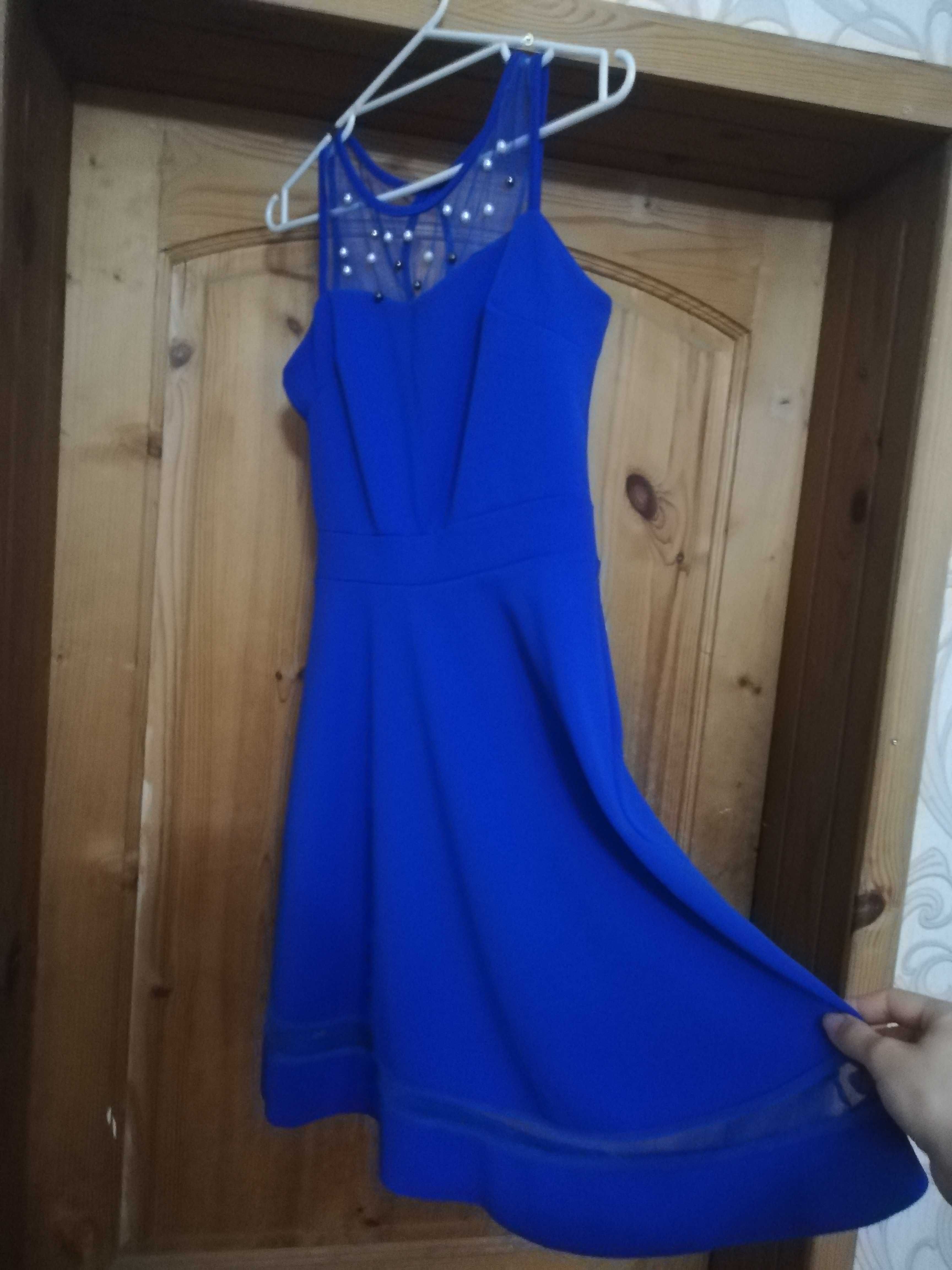 ПРОМОЦИЯ Италианска синя рокля