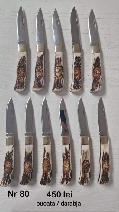 Briceag secuiesc sculptate cu maner ,cutite ,briceag traditionale