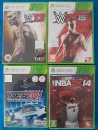 WWE 12, WWE 2K15, PES 2014, NBA 2K14 - Xbox 360
