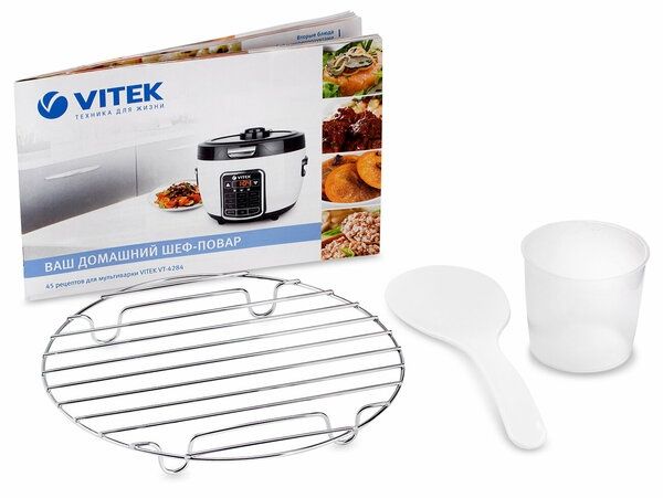 Мультиварка Vitek VT-4284, 4 л, 700 Вт, белый/черный