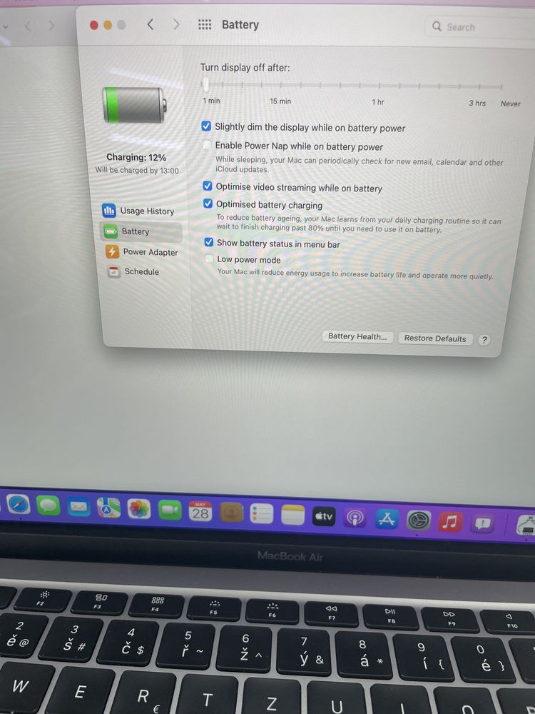 Macbook air 13.3 m1-z12b000hg 8/256gb