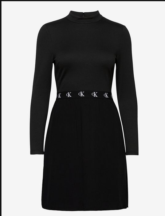 Rochie neagră cu mâneci Calvin Klein Jeans, mărimea 36
