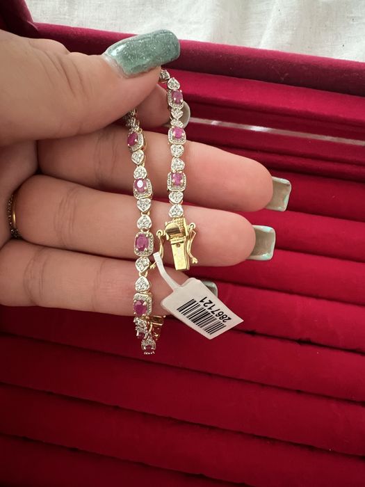 Brățară cu rubin natural