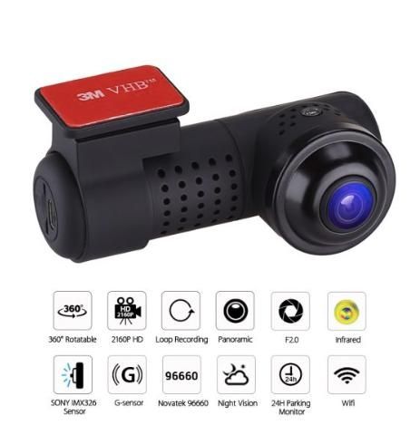 Camera auto L 9 wi-fi panoramică 360⁰ filmare UHD 2160p - nouă