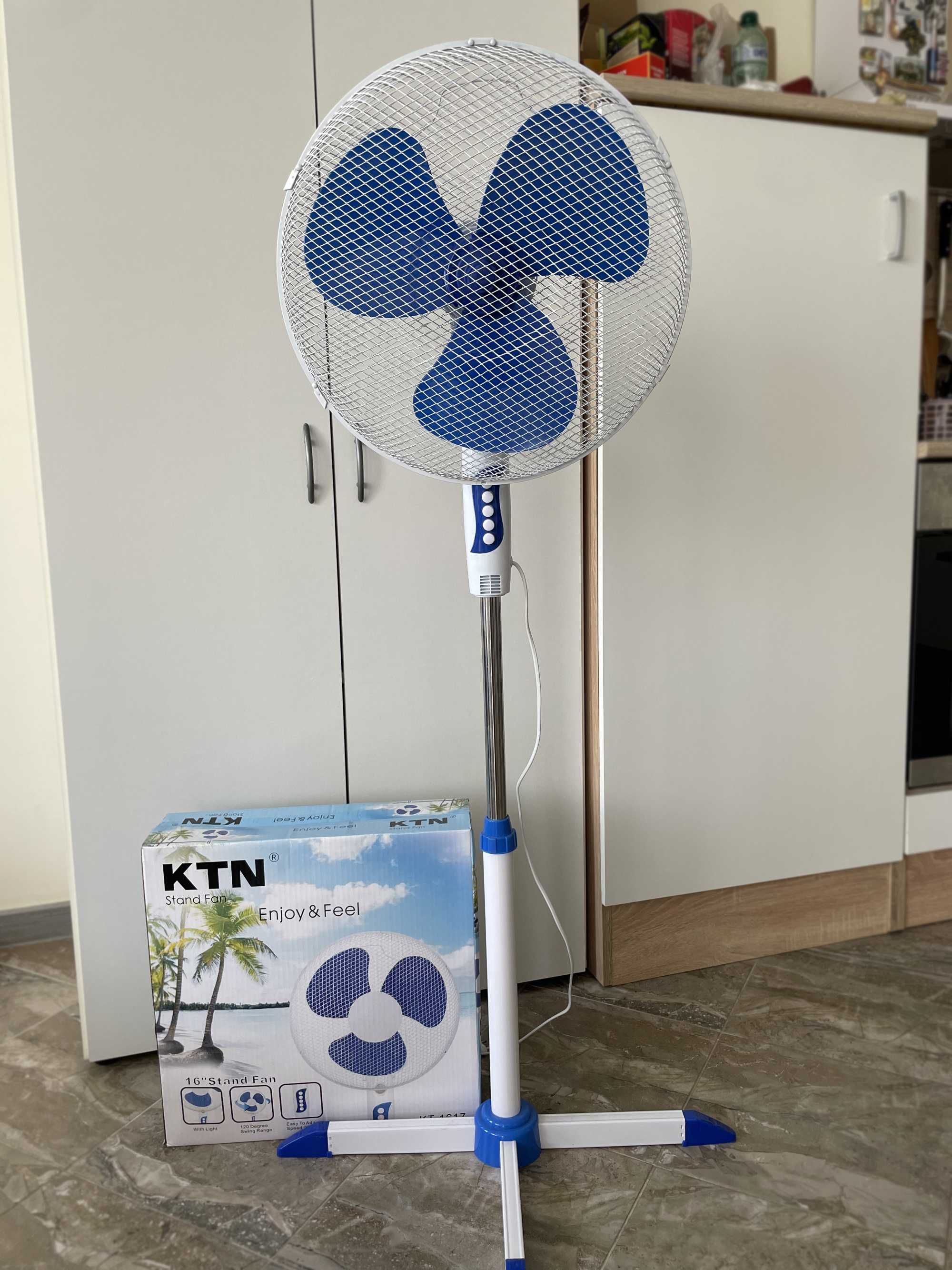 Вентилатор KTN KT-1617 40.0 W, бял/син