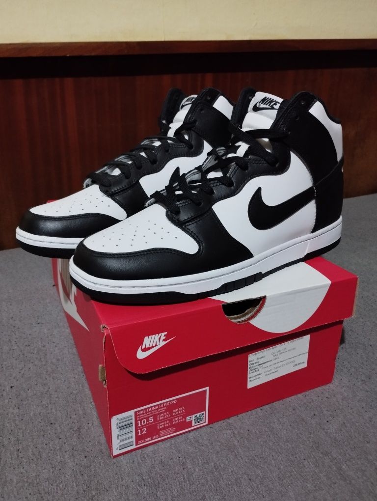 Nike dunk high Panda размер 44.5