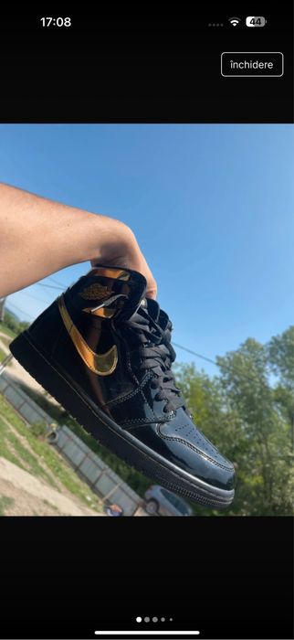 jordan 1 high metallic gold black