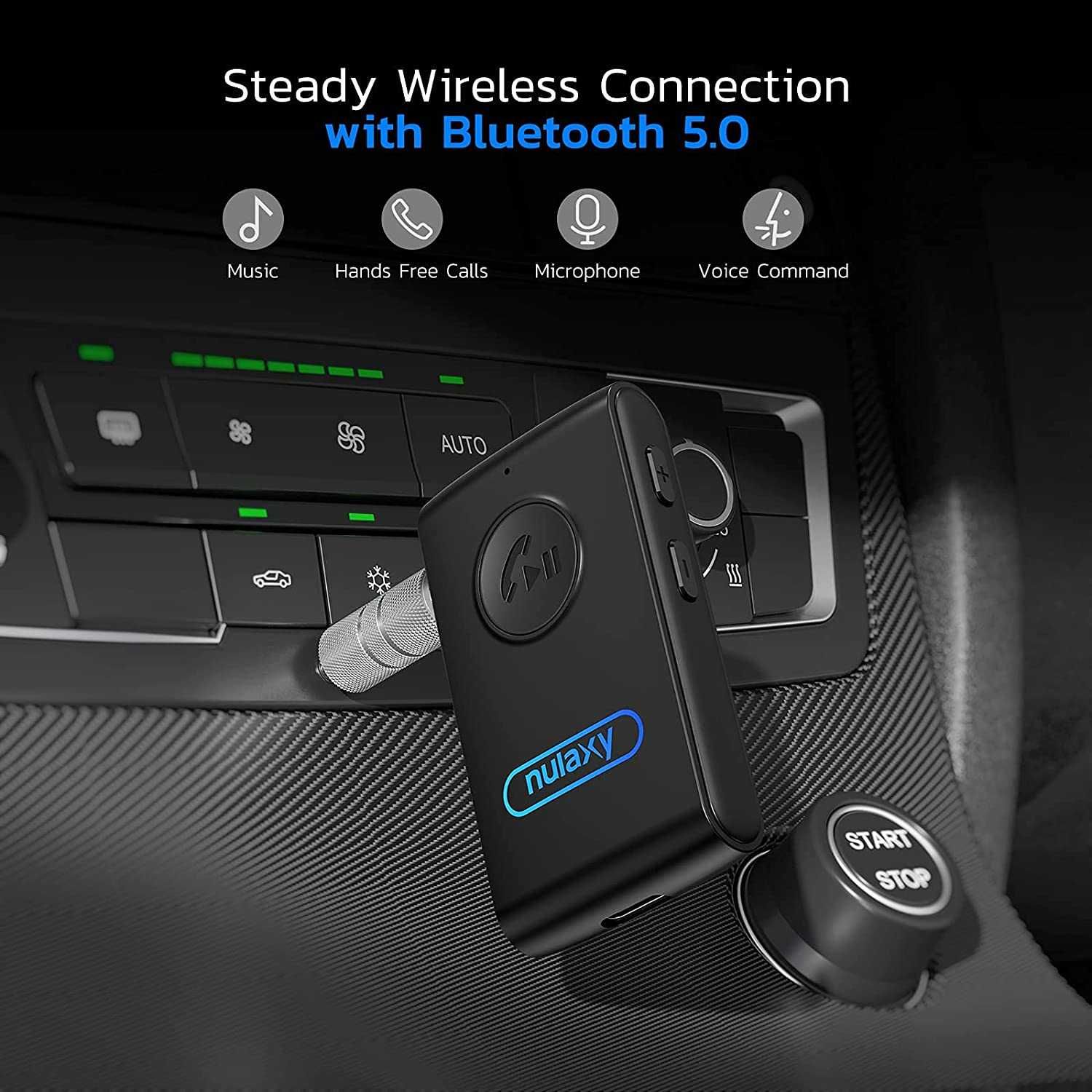 Nulaxy Bluetooth 5.0 трансмитер за телефон,Stereo