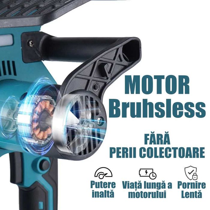 Mini drujba Dotvix, Motor Brushless, 2 acumulatori, Sistem ungere lant