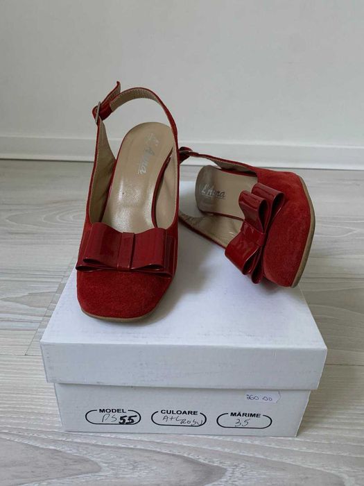 Vand pantofi eleganti, dama, rosii, marimea 35