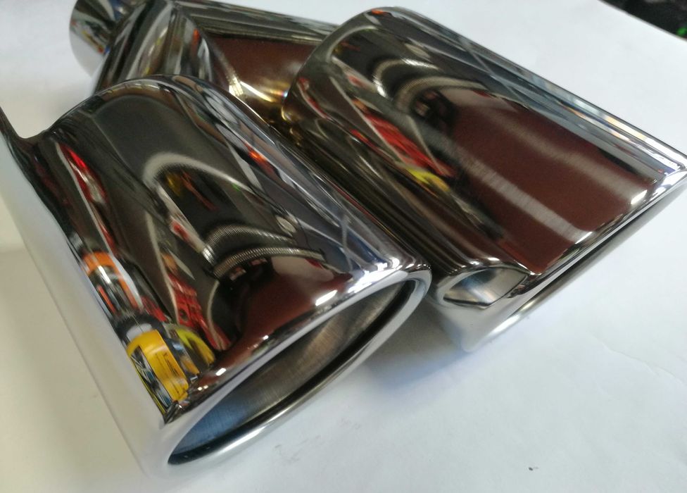 Двоен хромиран ауспухов накрайник 60 мм вход / 2 x 98 мм изход