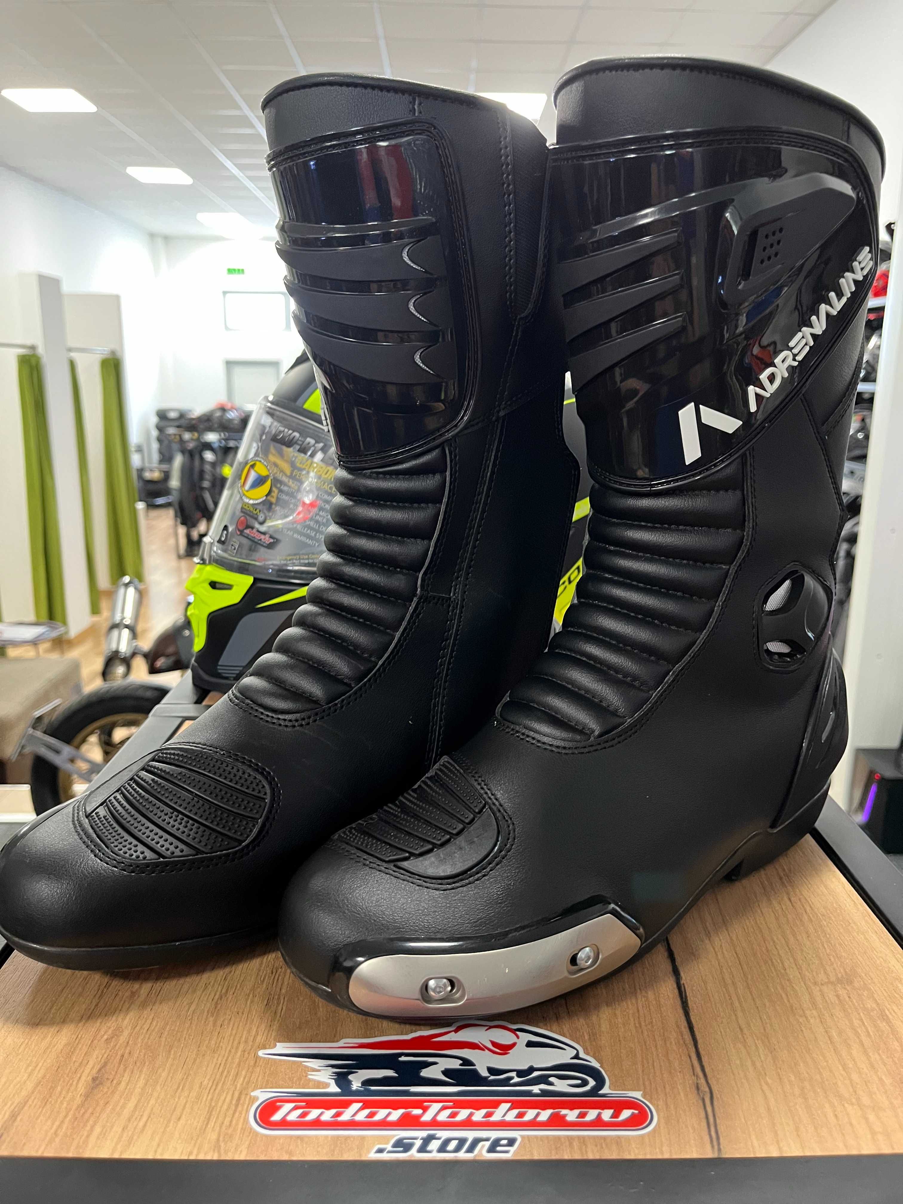 Топ Цена Мото Ботуши ADRENALINE RAPTOR CE BLACK,45,като нови