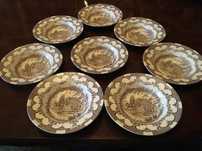 Set 8 farfurii portelan englezesc-marcate-Olanda