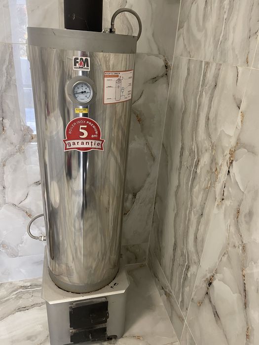 Boiler pe lemne din inox , 90L